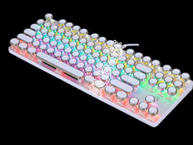 美尚e族 双色字符917-7白色键机械键盘
